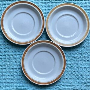 Royal Doulton White and Tan Dinner Plates
